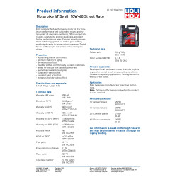 Liqui Moly 4-suwowy w pełni syntetyczny Street Race 10W-40 1L - 20753