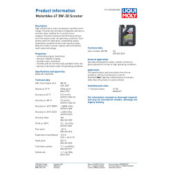 Liqui Moly Oil 4 Stroke - Semi Synth - Scooter - 0W-30 1L 21153 ACEA A5 / B5