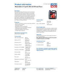 Liqui Moly 4 Stroke plne syntetický Offroad Race 5W-40 1L - 3018