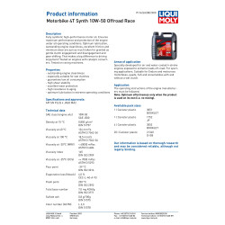 Liqui Moly 4 Stroke Plne syntetické offroad závod 10W-50 1L - 3051