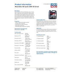 Liqui Moly 4 Stroke plně syntetický HD Street 20W-50 1L -   3816