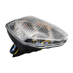 Lampa tylna LED Bike It z przezroczystym szkłem i zintegrowanymi kierunkowskazami S050