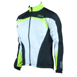 Eigo Bora vetra Ladies bicykli Jacket White / Black / Yellow Fluor