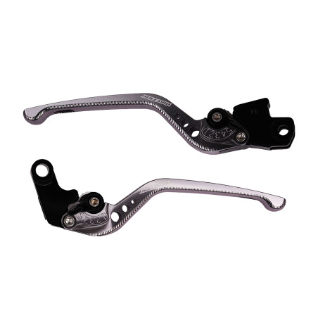 BikeTek Adjustable CNC Long Lever Set Titanium with Black Adjuster -  001