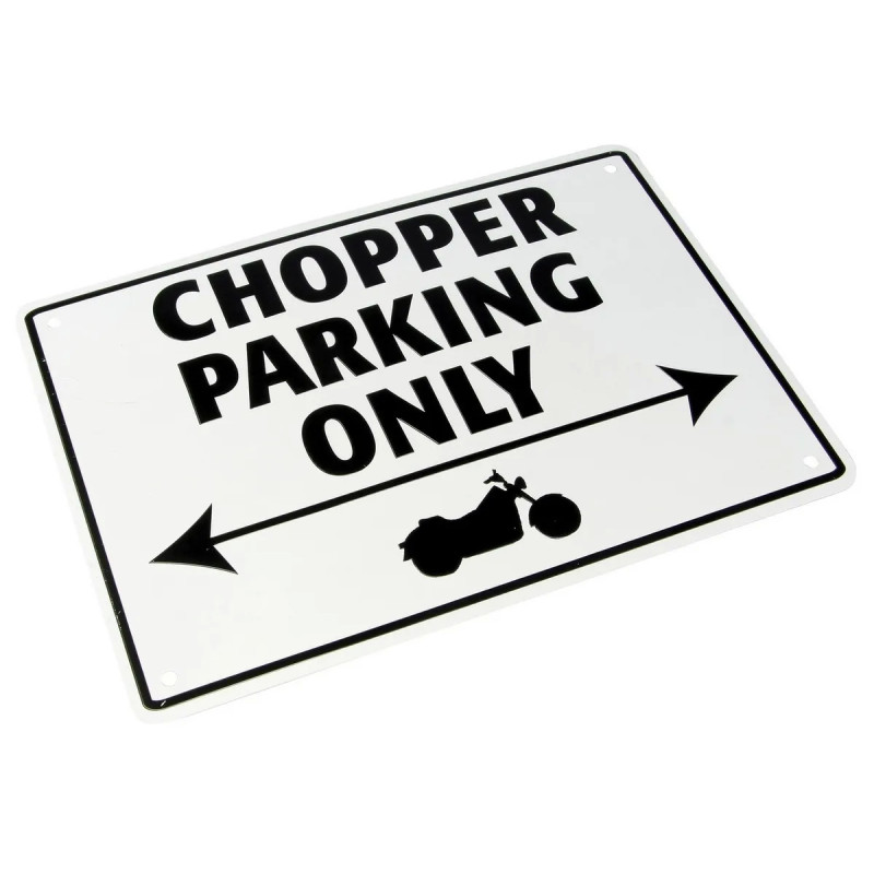 Tabuľka- parkovacia ceduľa- CHOPPER PARKING ONLY