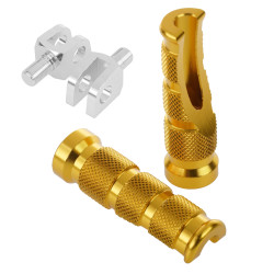 Bike It Replacement Honda Tapered Footpegs (Rider - Gold)