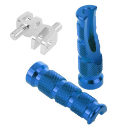 Bike It Replacement Honda Tapered Footpegs (Pillion - Blue)