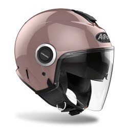 Kask damski Airoh Helios Jet - metaliczny różowy kolor