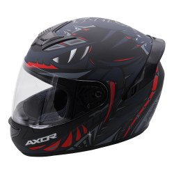 Kask integralny Axor Rage - python czarny/szary/czerwony mat