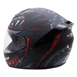 Kask integralny Axor Rage - python czarny/szary/czerwony mat