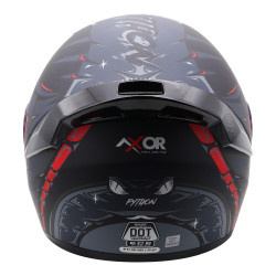 Kask integralny Axor Rage - python czarny/szary/czerwony mat