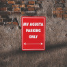 Tabuľka- parkovacia ceduľa - MV AGUSTA PARKING ONLY