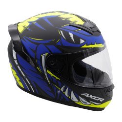 Kask integralny Axor Rage - Python niebieski/żółty/czarny mat