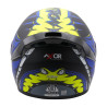 Kask integralny Axor Rage - Python niebieski/żółty/czarny mat