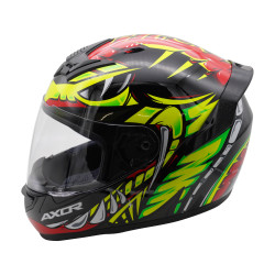 Kask integralny Axor Rage-Python czerwony/żółty/czarny połysk