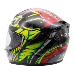 Kask integralny Axor Rage-Python czerwony/żółty/czarny połysk