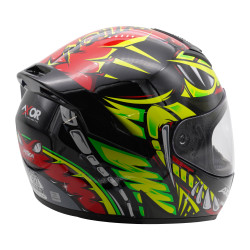 Kask integralny Axor Rage-Python czerwony/żółty/czarny połysk