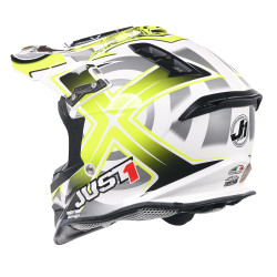 Kask MX Just 1 J12 Carbon Mister X Carbon żółty