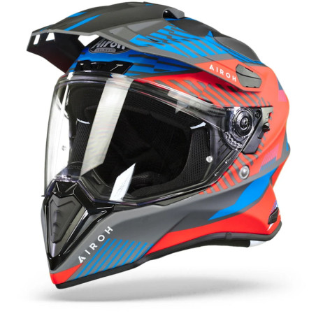 Kask Airoh Commander Adventure Boost czerwono-niebieski mat