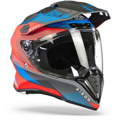 Kask Airoh Commander Adventure Boost czerwono-niebieski mat