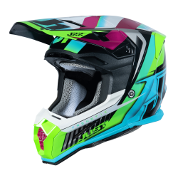 Kask MX Just1 J22 Frenetik neon fluo limonka/czarny