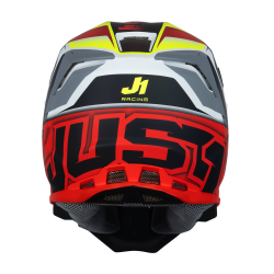 Kask MX Just1 J22 Frenetik Fire fluo żółty/czerwony/biały