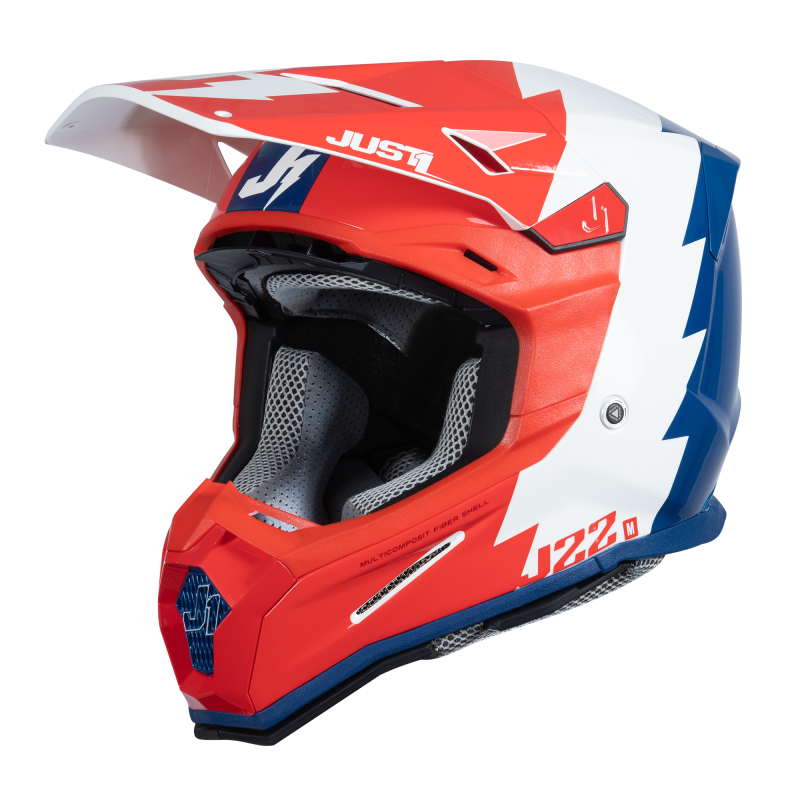 Kask MX Just1 J22 Revolt czerwono-biało-niebieski