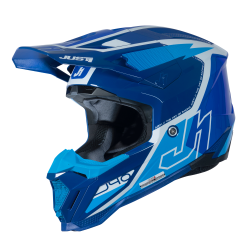 Kask MX Just1 J40 Flash biało-niebieski