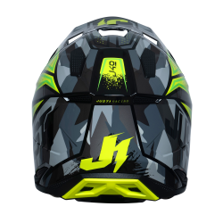 Kask MX Just1 J40 Shooter w kamuflażu / fluo żółty / czarny