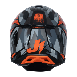 Kask MX Just1 J40 Shooter w kamuflażu/pomarańczowo-czarnym