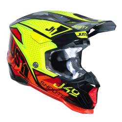 Kask MX Just1 J40 Shooter w kamuflażu/czerwony/czarny