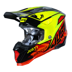 Kask MX Just1 J40 Shooter w kamuflażu/czerwony/czarny