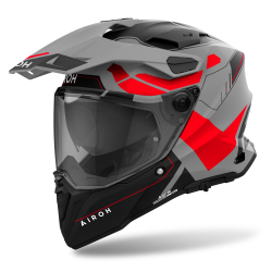 Kask Airoh Commander 2 - Reveal czerwona mata fluo, ECE 22.06