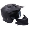 Wielofunkcyjny kask integralny i otwarty Stealth Fighter, czarny mat