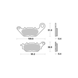 Organiczna hulajnoga AP-Racing Disc Pad 1202