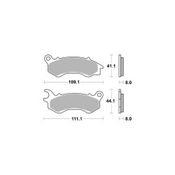 Organiczna hulajnoga AP-Racing Disc Pad 1208