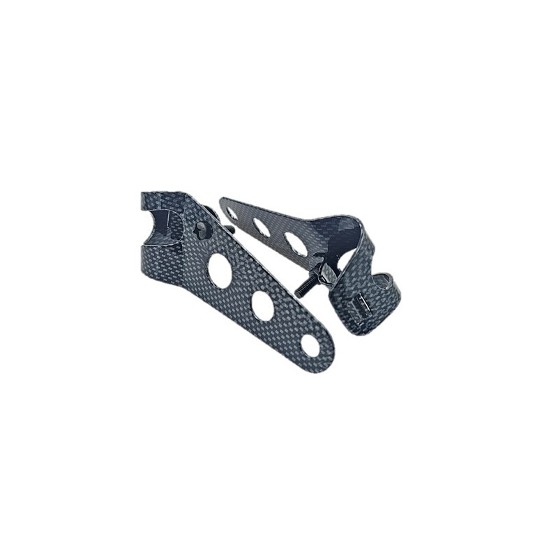 Bike It Headlight Bracket 30-38mm (Pair - Carbon Effect)