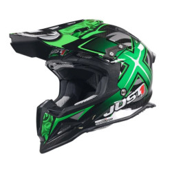 Just 1 Karbonowy kask MX J12 Mister X Carbon zielony