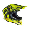 Kask MX Just 1 J12 Carbon Stamp w kolorze żółtym fluo