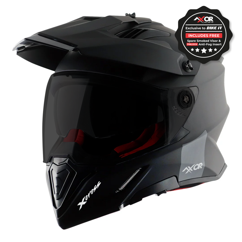 Kask Axor X-Cross Adventure, czarny mat