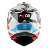 Kask Axor X-Cross Adventure, biało-czerwony połysk