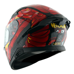 Kask integralny Axor Apex - Venomous czarno-czerwony połysk