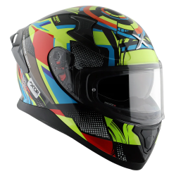 Kask integralny Axor Apex — żywy czarny, neonowożółty połysk