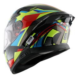 Kask integralny Axor Apex — żywy czarny, neonowożółty połysk