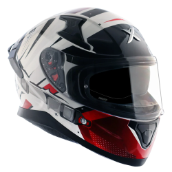 Kask integralny Axor Apex - Hex 2 czarny czerwony połysk