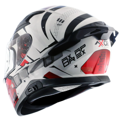 Kask integralny Axor Apex - Hex 2 czarny czerwony połysk