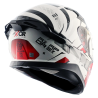 Kask integralny Axor Apex - Hex 2 czarny czerwony połysk