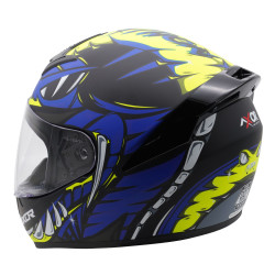 Kask integralny Axor Rage - Python niebiesko-żółty czarny mat