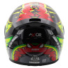 Kask integralny Axor Rage - Python czerwono-żółto-czarny połysk