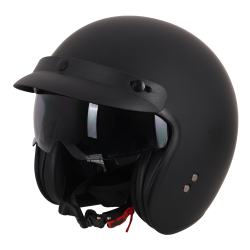 Otwarty kask Stealth z tarczą, czarny mat